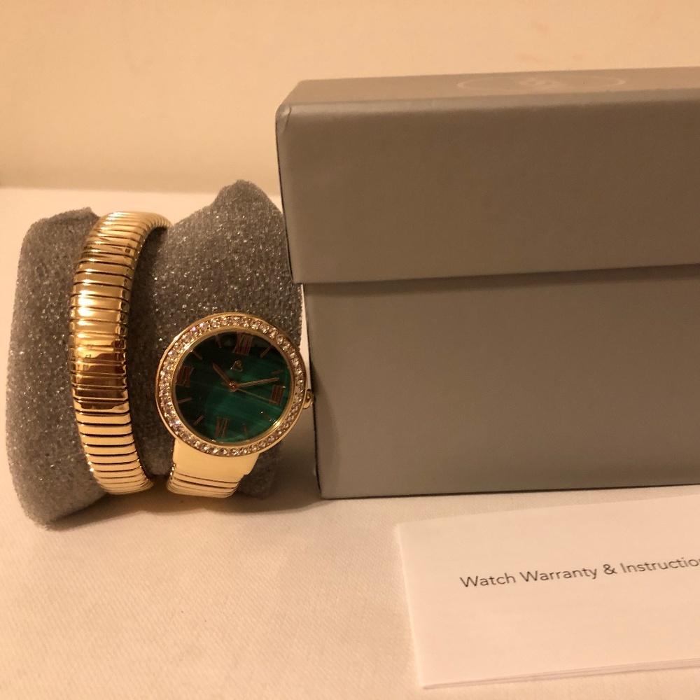 Colleen Lopez Round "Malachite" Dial Coil Wrap - Picture 6 of 8